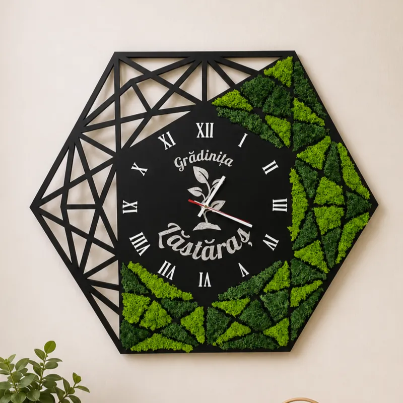 Ceas cu licheni “Hexagon 2”