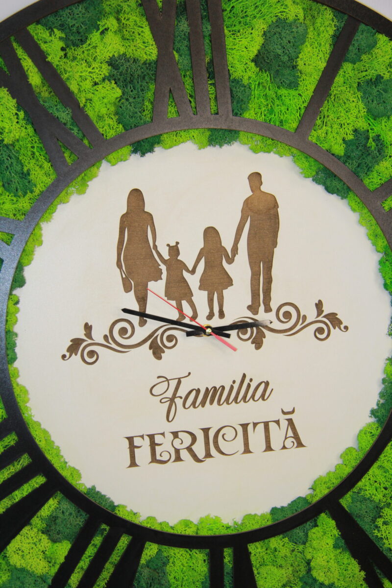 Ceas Negru cu licheni “Familia” - imagine 3