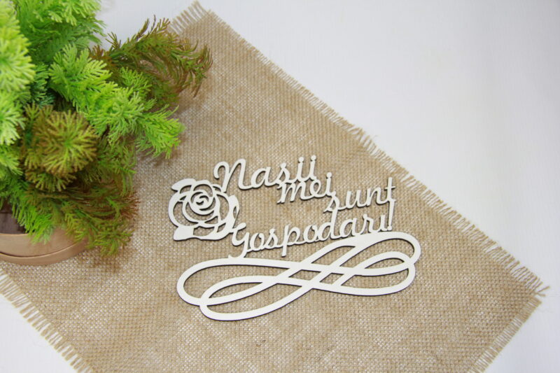 Topper personalizat "Nașii mei sunt gospodari"