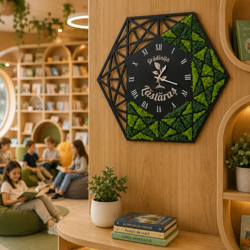 Ceas cu licheni “Hexagon 2”