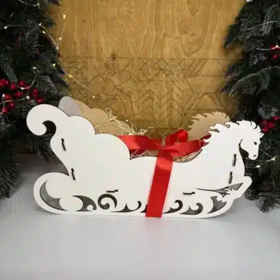 Saniuță din HMDF cu cai