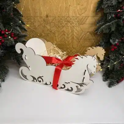 Saniuță din HMDF cu cai