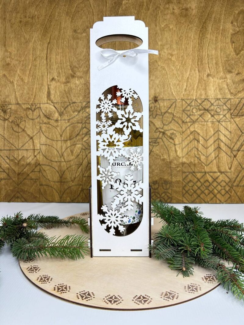 Cutie decorativă pentru o sticlă "Fulgi" - imagine 3