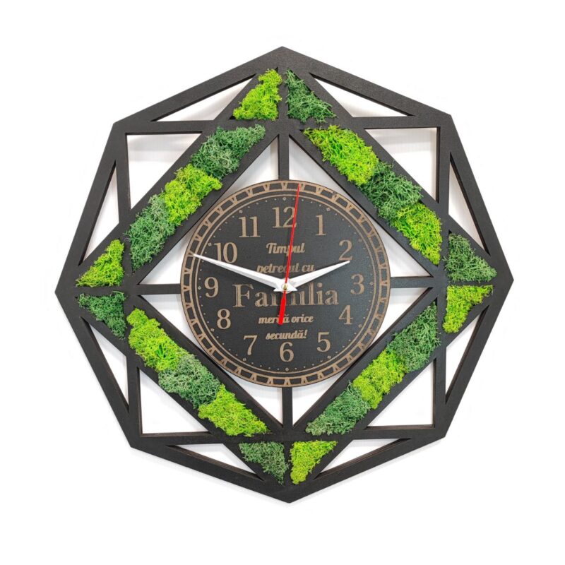 Ceas cu licheni "Geometric"