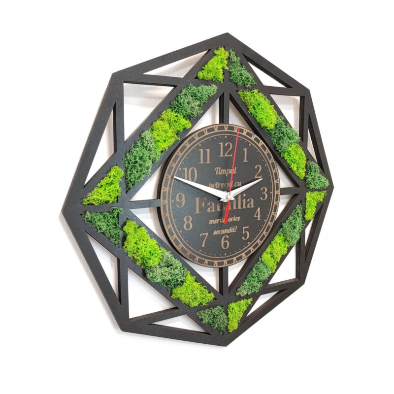 Ceas cu licheni "Geometric"