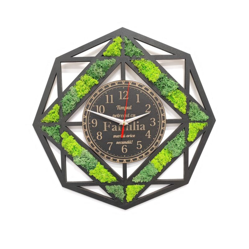 Ceas cu licheni "Geometric"
