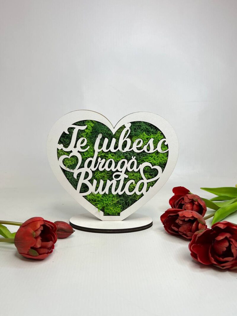 Trofeu cu licheni "Inimă"