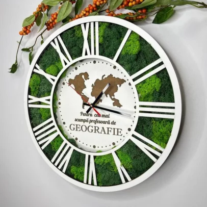 Ceas personalizat "Geografie"