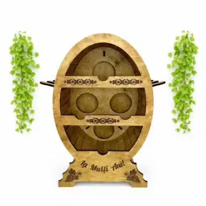 Mini Bar “Butoi” pentru 4 sticle de vin și 6 pahare