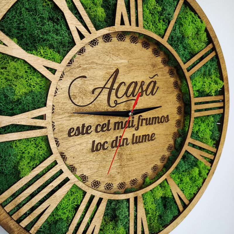 Ceas cu licheni "Acasă"