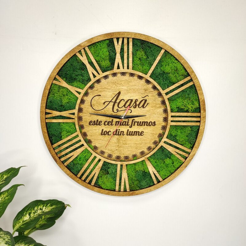 Ceas cu licheni "Acasă"