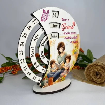 Calendar Veșnice Rotunde cu Tipar "Educătoare"