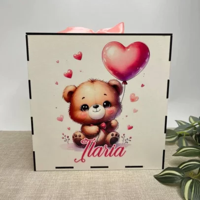 Pușculiță personalizată Ursuleț "Pentru vise mărețe"
