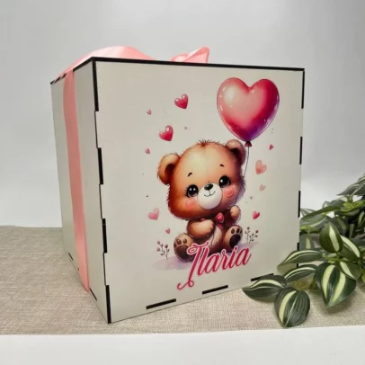 Pușculiță personalizată Ursuleț "Pentru vise mărețe"