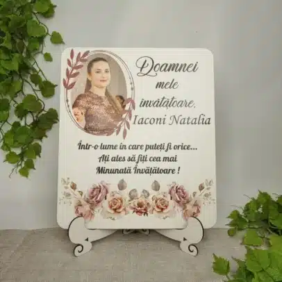 Panou cu tipar "Cadou pentru Profesoara"