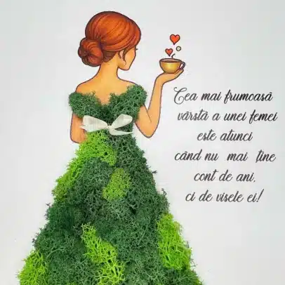 Tablou din Licheni „Eleganța Verde”