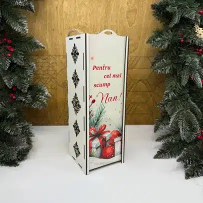 Cutie pentru sticlă de vin „Pentru cei mai scump Nan”