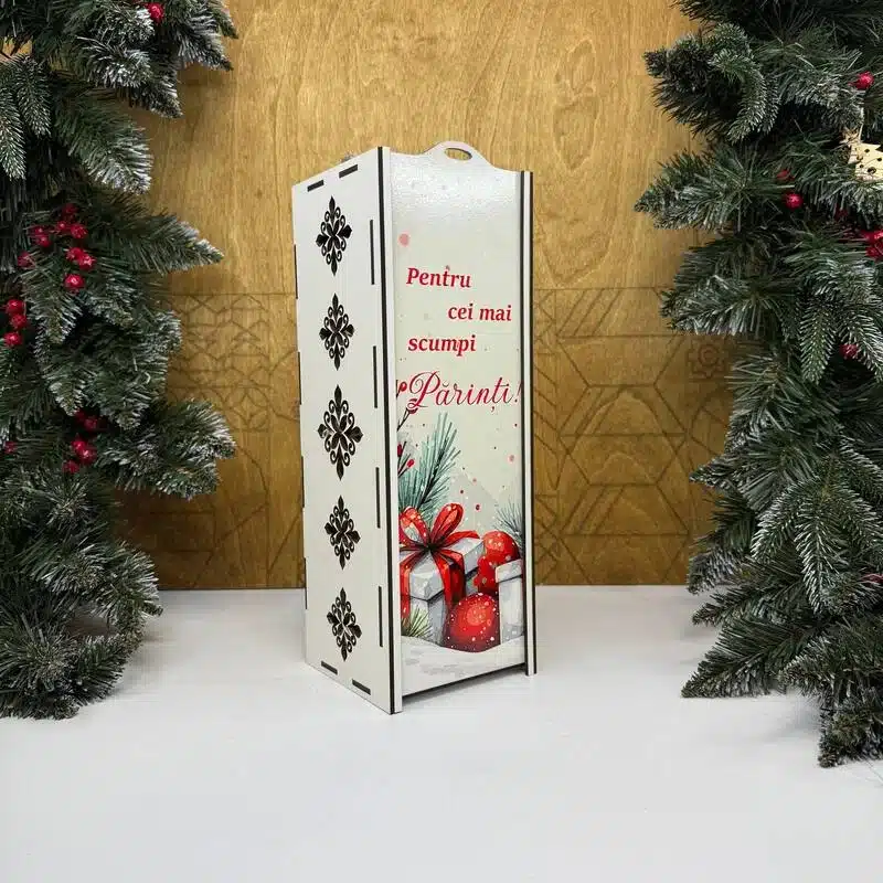 Cutie pentru sticlă de vin „Pentru cei mai scumpi Părinți”