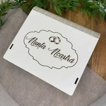 Cutie pentru poze și USB-stick „Nunta noastră”