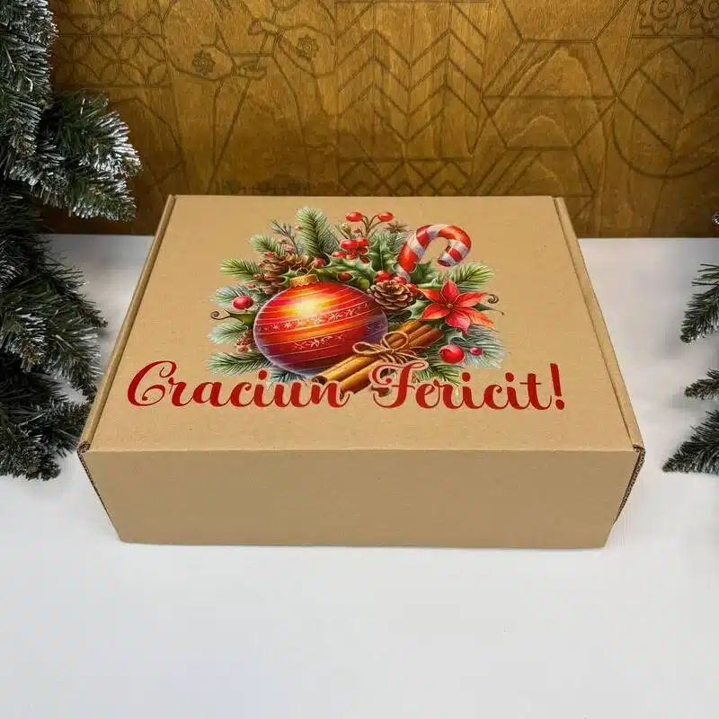 Cutie din carton "Craciun Fericit"