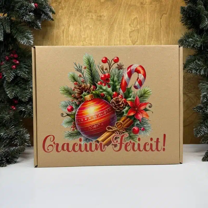 Cutie din carton "Craciun Fericit"