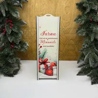 Cutie pentru sticlă de vin „Iarna”
