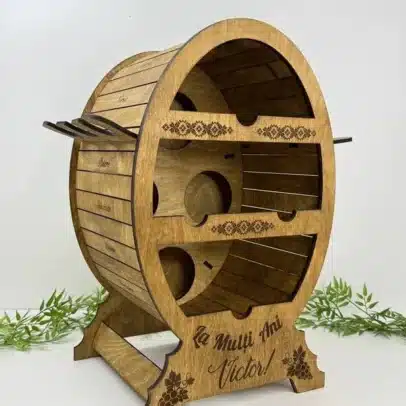 Mini Bar „Butoi” pentru 4 Sticle