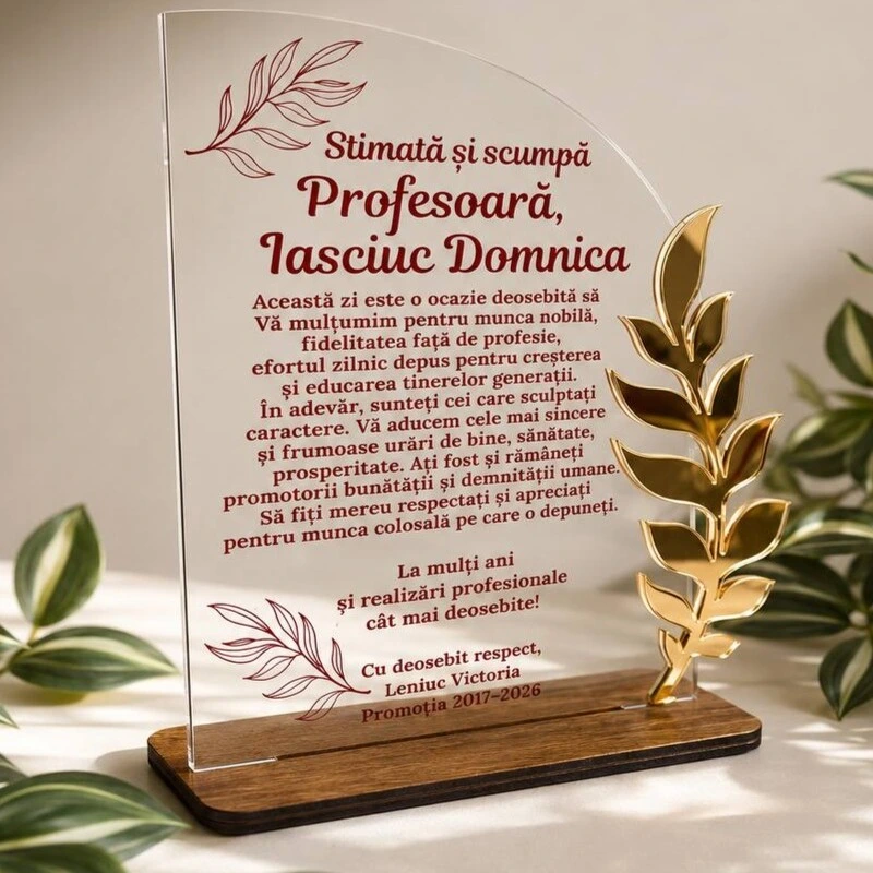 Trofeu pentru profesoară „Frunza de Aur” - imagine 2
