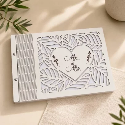 Album pentru nuntă personalizat „Mr & Mrs”