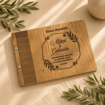 Album personalizat din lemn „Cartea Amintirilor”